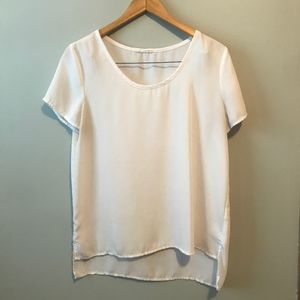 Hi-low White T- Shirt